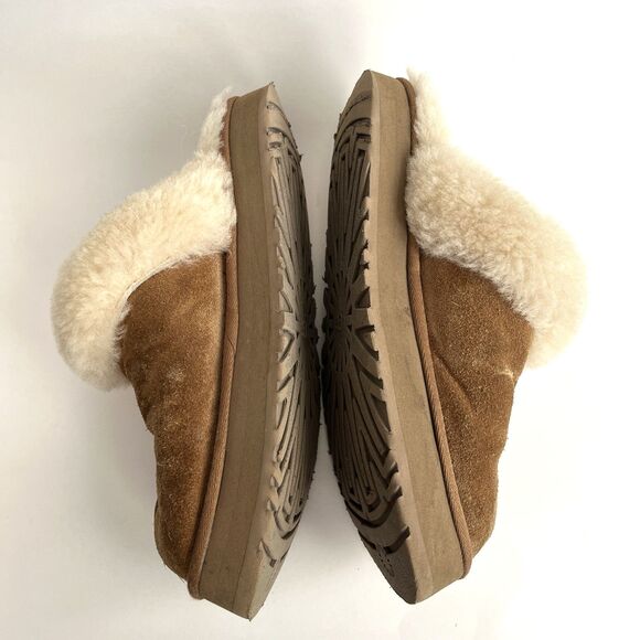 UGG Disquette Platform Clog Slipper for Women US 8 Chestnut - Picture 6 of 7